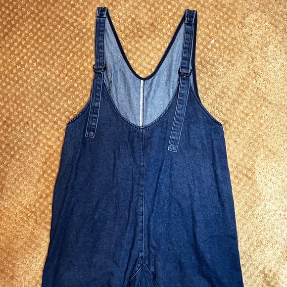 Women’s Denim Overalls Jumpsuit NWOT Blue Jean Relaxed Fit Adjustable Straps M - Picture 5 of 11
